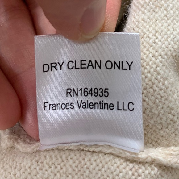 Frances Valentine Floral Intarsia Angora Lambswool Sweater Women’s S Pink Art - Picture 16 of 17